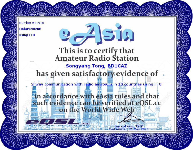 eAsia-FT8 2026 May