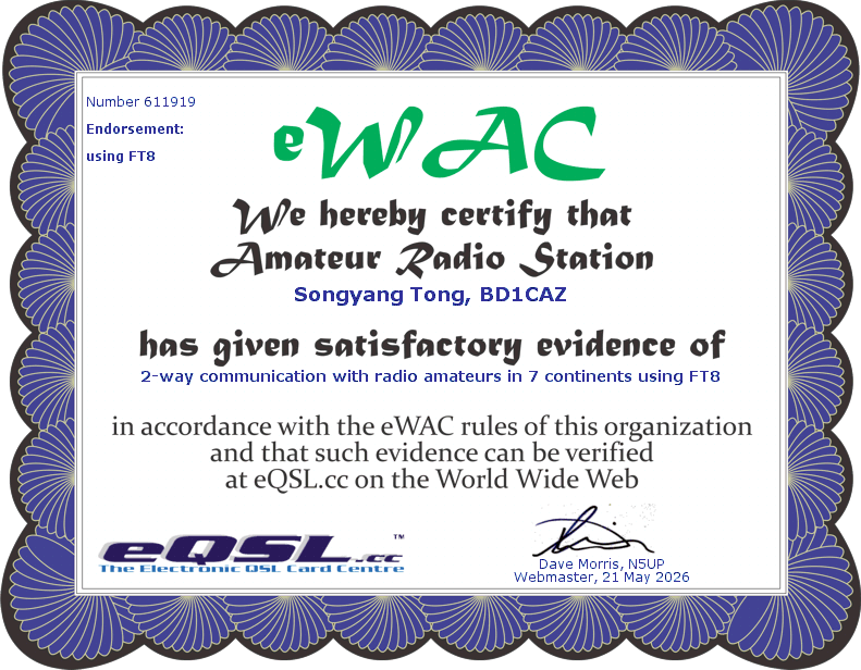 eWAC-FT8 2026 May